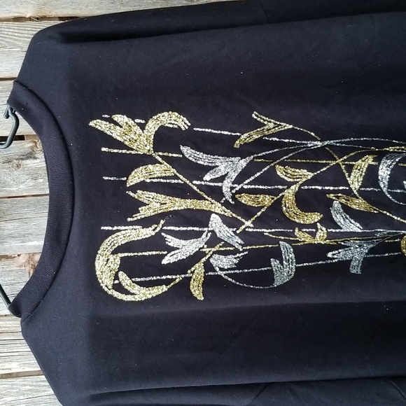 z SEXY DISCO 80s VINTAGE SPARKLEE PARTY HOLIDAY SWEATSHIRT L XL 2X - Picture 6 of 8